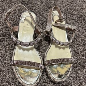 Christian Louboutin Metallic Gold Sandals
